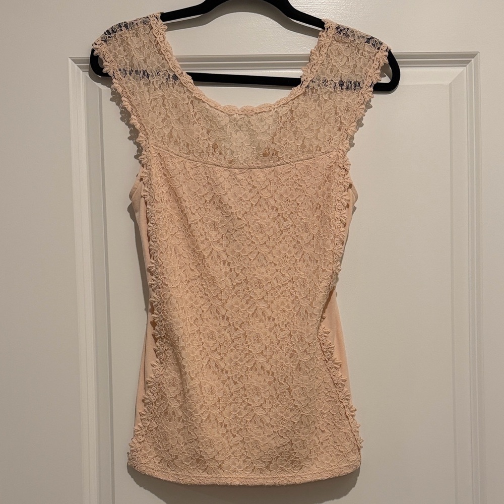 Express pink floral tank size medium